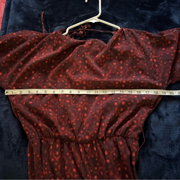 Alice + Olivia Leiby Red 3/4 Sleeves Wide Leg Jumpsuit Pants Size L - Picture 10 of 13